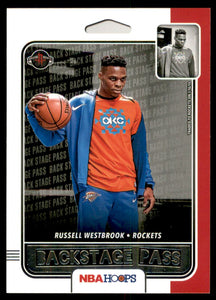2019-20 Hoops Backstage Pass #5 Russell Westbrook