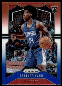 2019-20 Panini Prizm Prizms Red White and Blue #296 Terance Mann