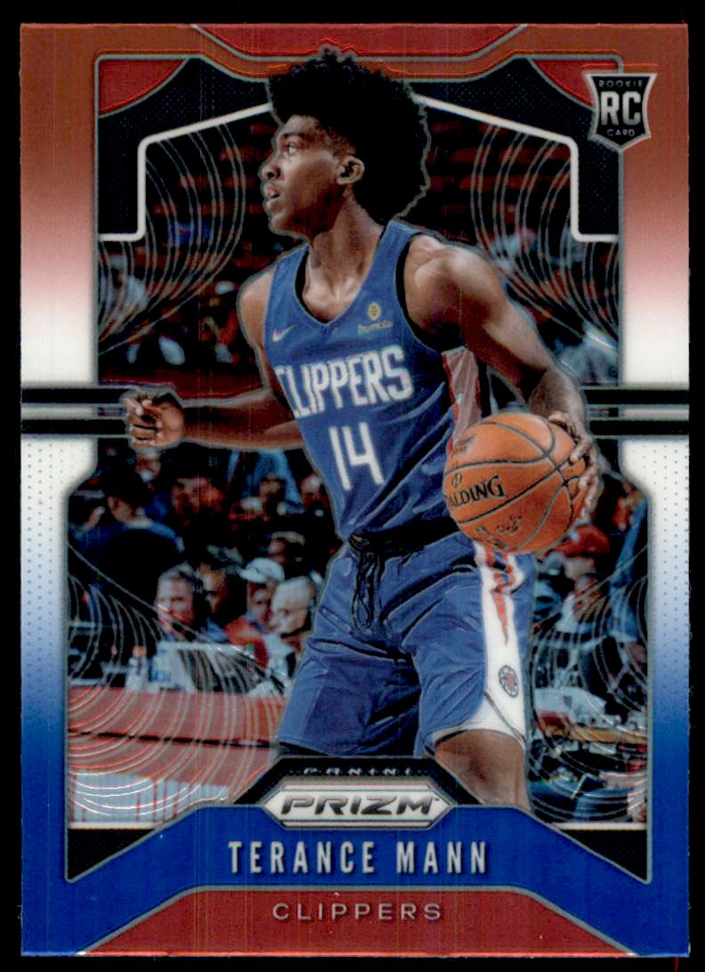 2019-20 Panini Prizm Prizms Red White and Blue #296 Terance Mann