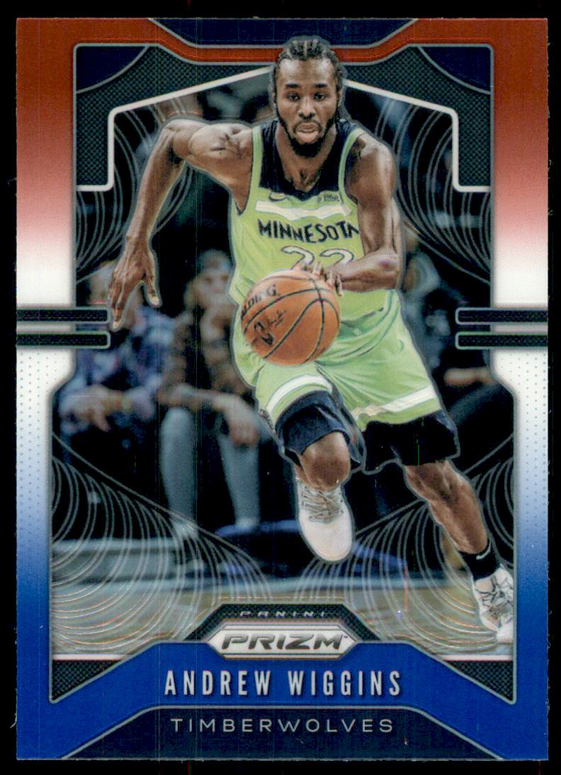 2019-20 Panini Prizm Prizms Red White and Blue #160 Andrew Wiggins