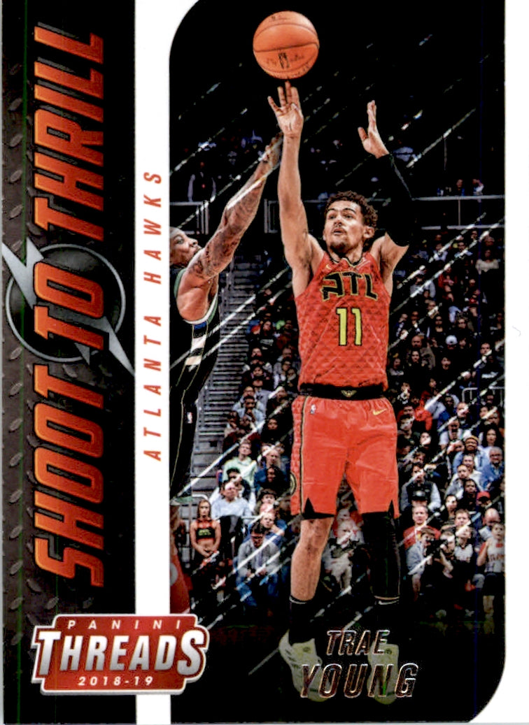 2018-19 Panini Threads Shoot to Thrill #4 Trae Young