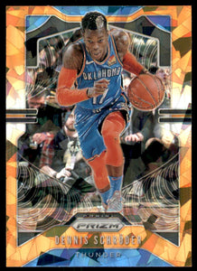 2019-20 Panini Prizm Prizms Orange Ice #186 Dennis Schroder