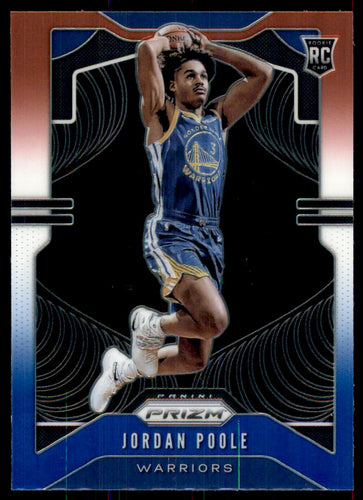 2019-20 Panini Prizm Prizms Red White and Blue #272 Jordan Poole