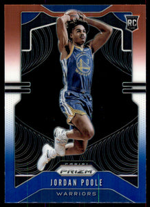 2019-20 Panini Prizm Prizms Red White and Blue #272 Jordan Poole