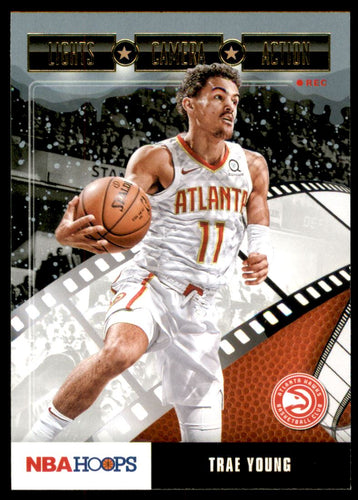 2019-20 Hoops Lights Camera Action Winter #22 Trae Young