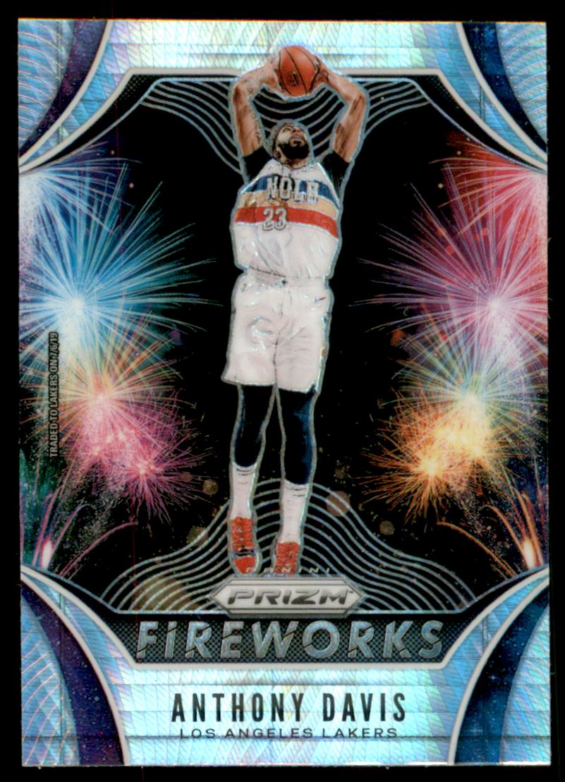 2019-20 Panini Prizm Fireworks Prizms Hyper #7 Anthony Davis