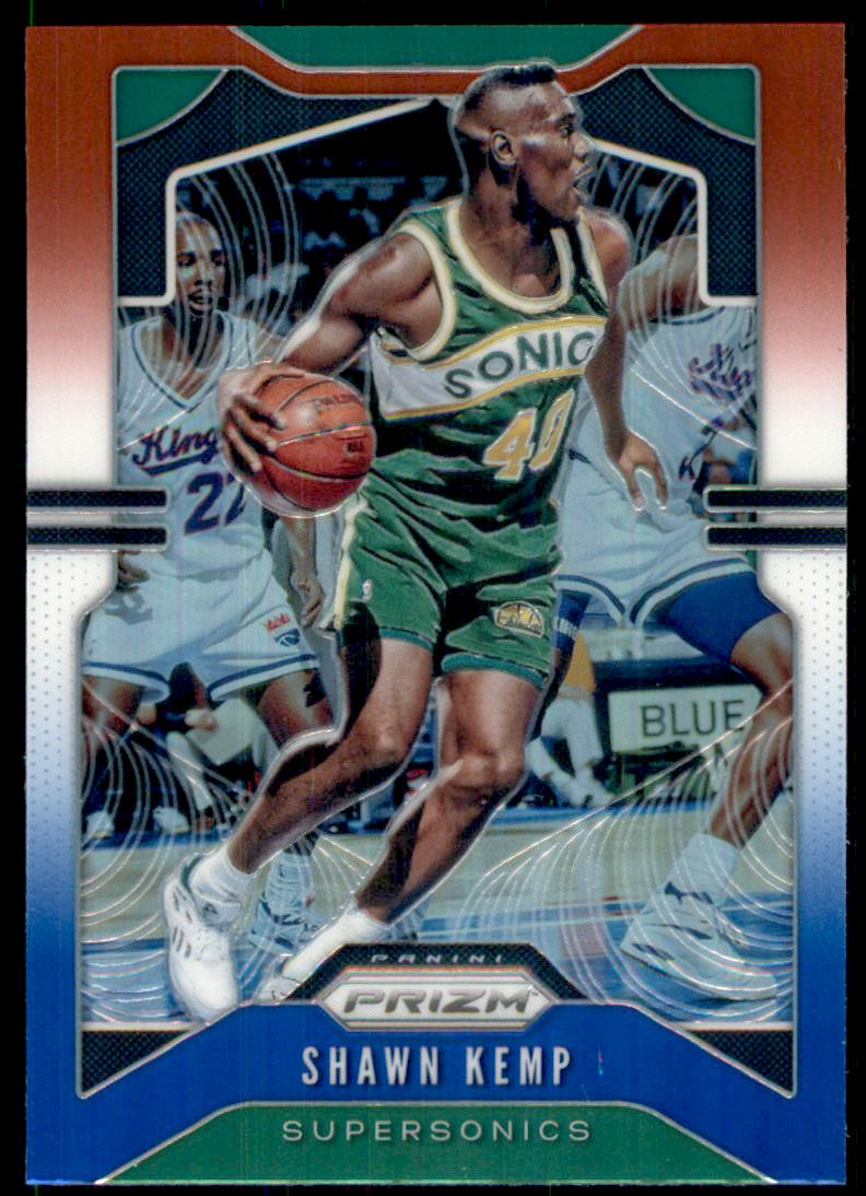 2019-20 Panini Prizm Prizms Red White and Blue #14 Shawn Kemp