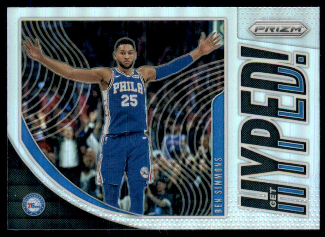 2019-20 Panini Prizm Get Hyped! Prizms Silver #9 Ben Simmons