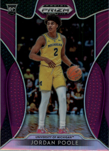 2019-20 Panini Prizm Draft Picks Prizms Purple #28 Jordan Poole