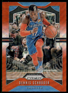 2019-20 Panini Prizm Prizms Ruby Wave #186 Dennis Schroder