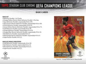 2020-21 Topps UEFA Champions League Stadium Club Chrome Soccer Hobby Pack